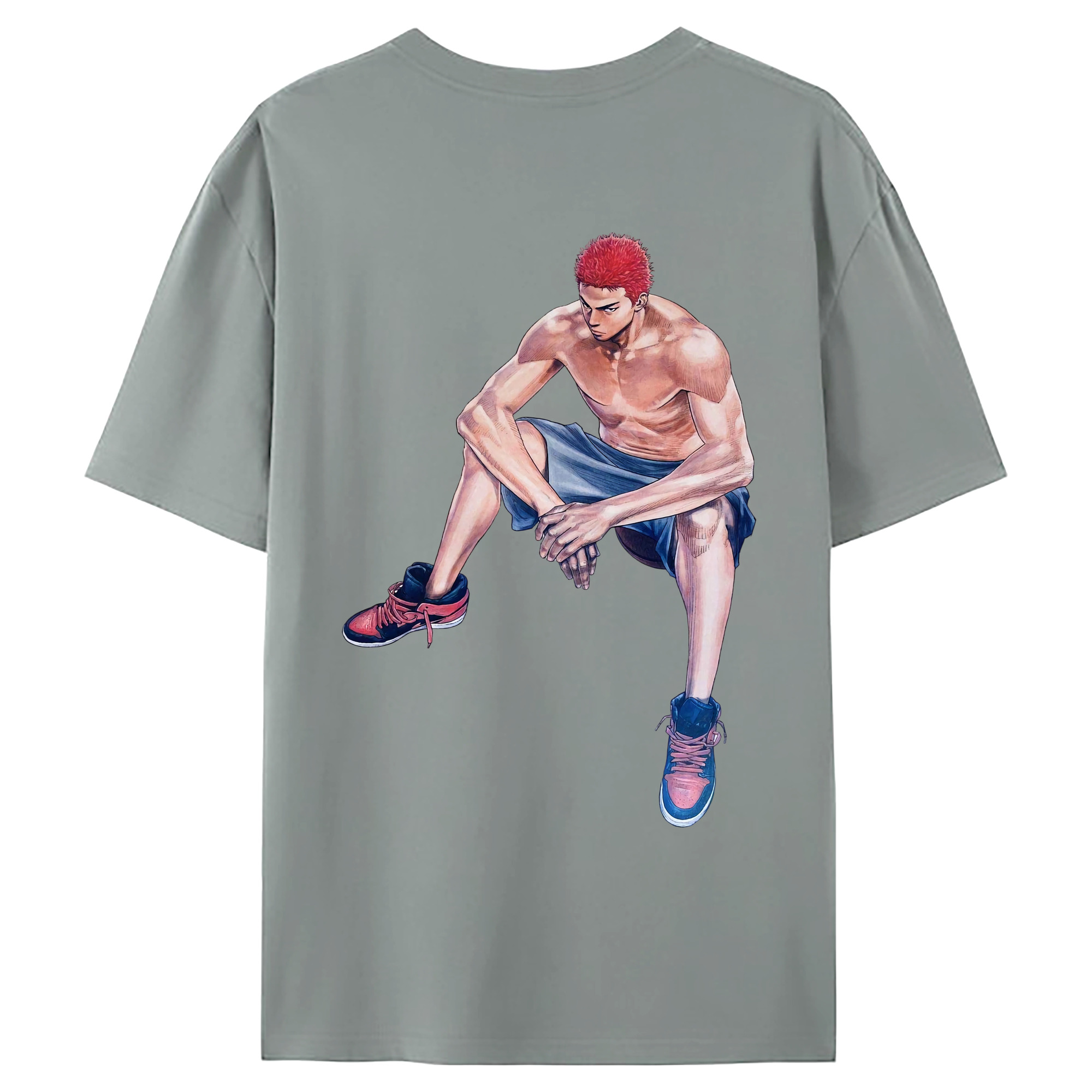 （画像用） SLAM DUNK／スラムダンク 綿100％ メンズ半袖Tシャツ（バックプリント） 通気性